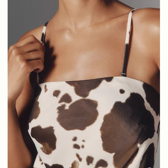 NWT By Anthropologie The Tilda Strapless Animal Print Slip Dress size Medium M - Picture 5 of 5